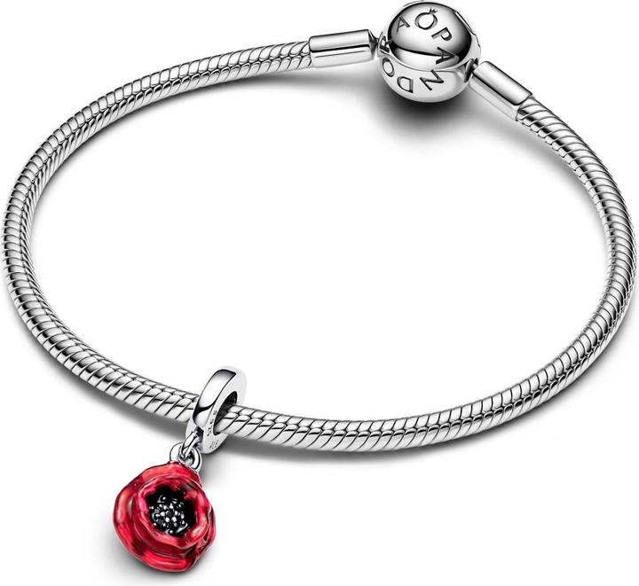 Image du produit Pandora Charm pendentif fleur rouge (Argent 925, Émail)