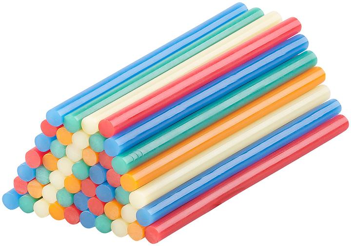 Image du produit AGT 50 bâtons de colle pour pistolets à colle chaude, 11 x 200 mm, colorés