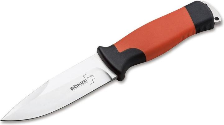 Immagine prodotto Böker Plus 02BO014 Outdoorsman XL Coltello a lama fissa in acciaio 12C27 e gomma di colore arancione. (11.30 cm)