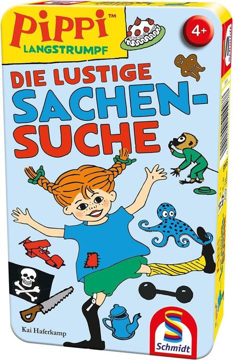 Productafbeelding Schmidt Spiele Pippi Langkous De Grappige Spullen Zoektocht Metalen Blikje (Duits)