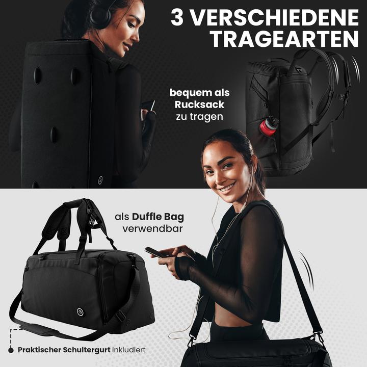Immagine prodotto BeMaxx Borsa da allenamento per lo sport, 60L, Bianco (60 l)