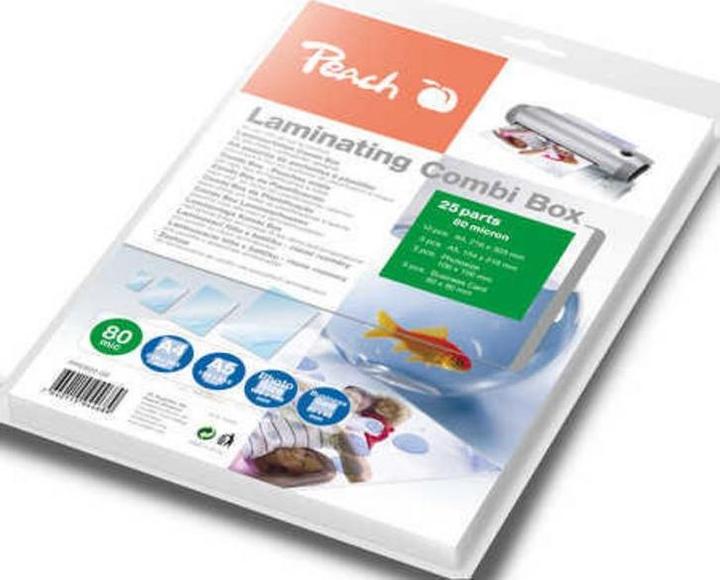 Actual product image Peach Laminating Combi Box (A4, 25 Piece, 80 µm)