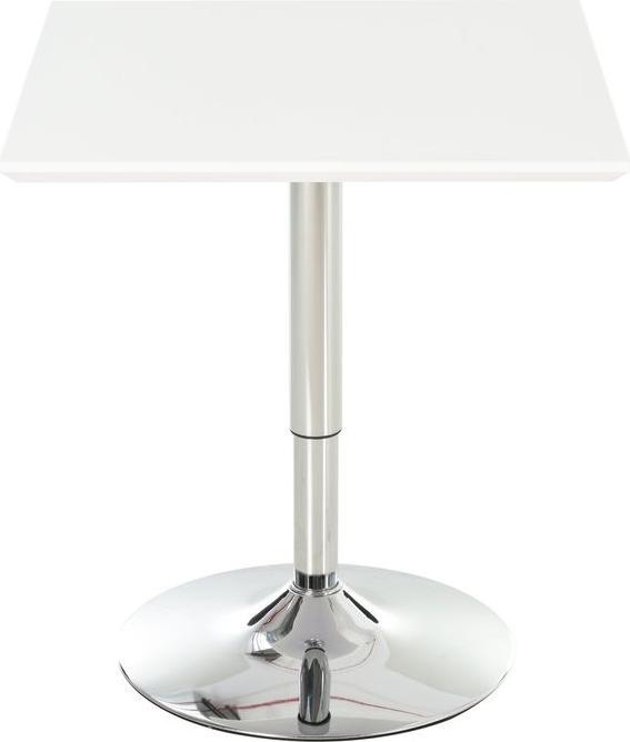 Image du produit Swisshandel24 Table haute, réglable en hauteur, carrée, acier blanc 60 x 60 x 71-92 cm