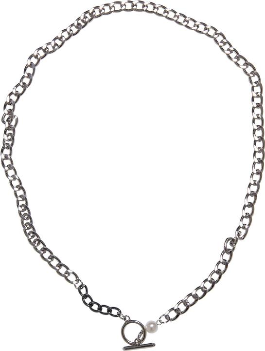 Produktbild Urban Classics Pearl Fastener Necklace (10% Zink, 90% Eisen)