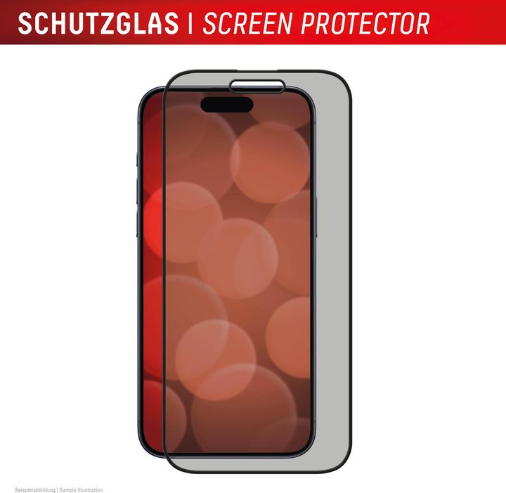 Actual product image Displex Privacy Glass, Privacy Full Cover Panzerglas (1 Piece, Apple iPhone 16)