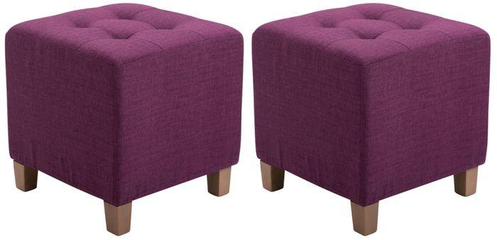 Produktbild Swisshandel24 2er Set Sitzhocker Pharao, antik-hell, lila