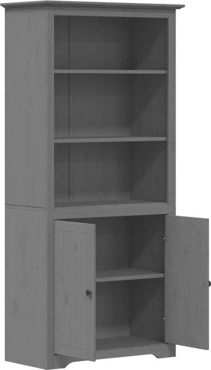 Image du produit VidaXL Bücherregal BODO Grau 80x40x172 cm Massivholz Kiefer (80 x 40 x 172 cm)