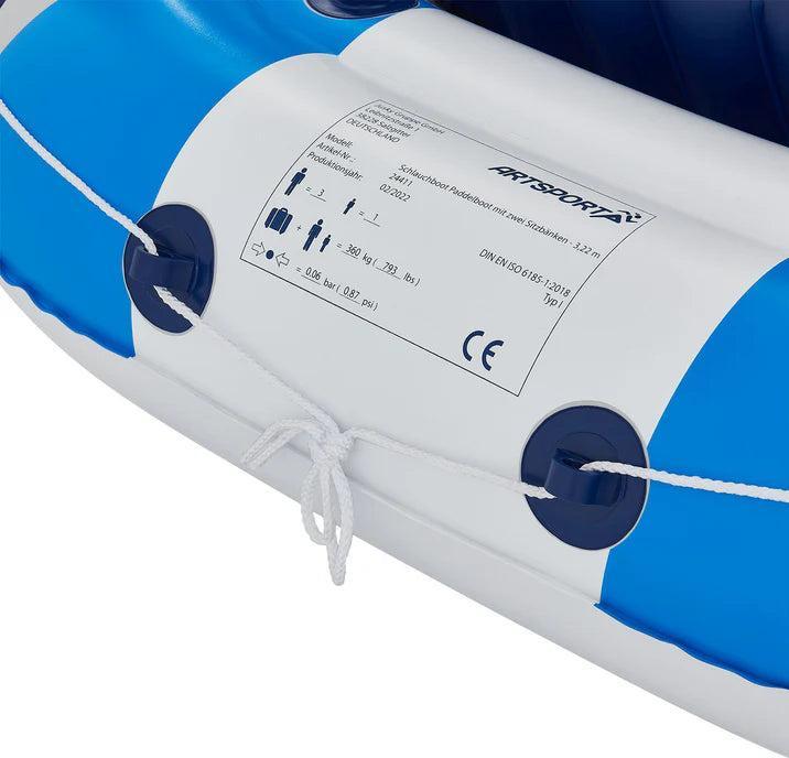 Produktbild Juskys Schlauchboot mit zwei Sitzbänken (322 cm, 4 Pers.)