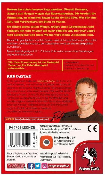 Actual product image Pegasus Kennerspiel Detective: double bottom (German)