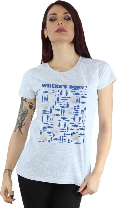 Actual product image Disney Womens/Ladies Finding Dory Where's Dory Cotton T-Shirt (L)