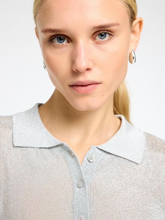 Immagine prodotto Selected Femme Polo a maniche lunghe metallizzata (XL)