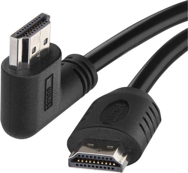 Produktbild Emos High Speed HDMI Kabel 2.0 A Stecker – A Stecker 90° 3m (3 m, HDMI)