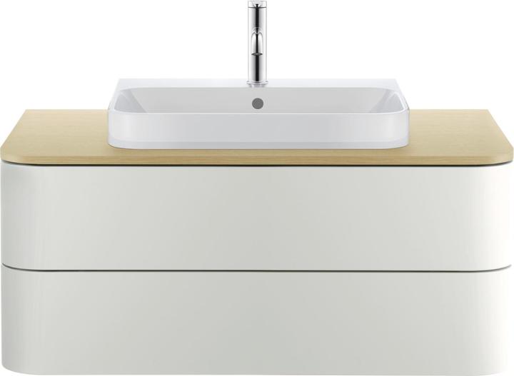 Produktbild Duravit Aufsatzbecken HAPPY D.2 PLUS m ÜL m HLB 600x460mm 1 Hahnloch weiss WG (460 mm, 600 mm)