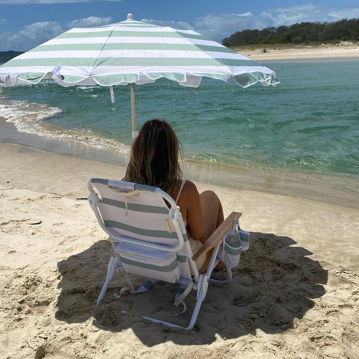 Produktbild Sunnylife Sonnenschirm Kompakt La Palma Sage Stripe