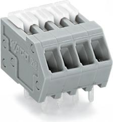 Actual product image Wago 218-502 1-wire terminal strip for printed circuit boards 0.08-0.5 qmm grey