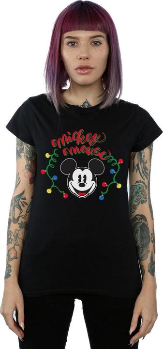 Image du produit Disney - T-shirt MICKEY MOUSE CHRISTMAS LIGHT BULBS - Femme (XXL)