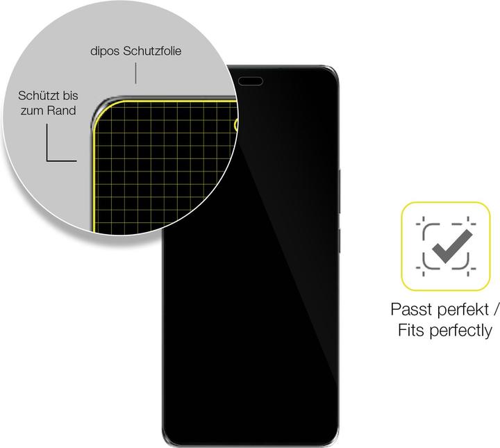 Actual product image Dipos 3D Full Cover Screen Protector (1 Piece, Fee 7 Lite)