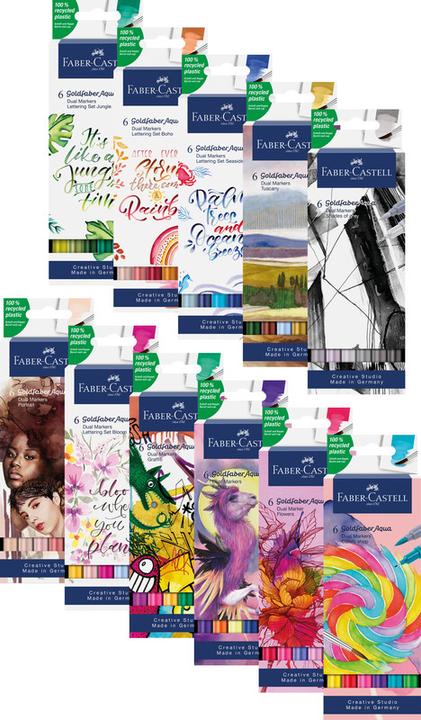 Actual product image Faber-Castell Goldfaber Aqua Dual Marker Fantasy 6x (Multicoloured, 6 x)
