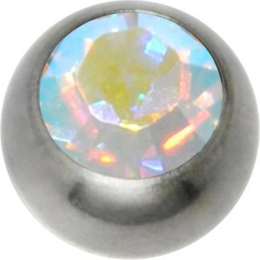 Actual product image Bijouteria 1.2mm Titanium piercing part (Crystal, Titanium)