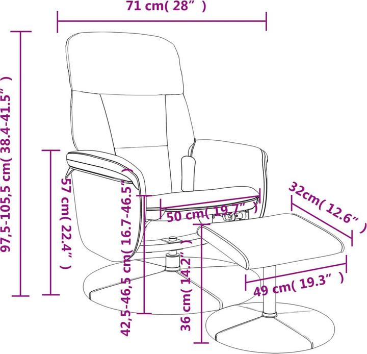 Actual product image VidaXL Massage chair with footstool black velvet,colour