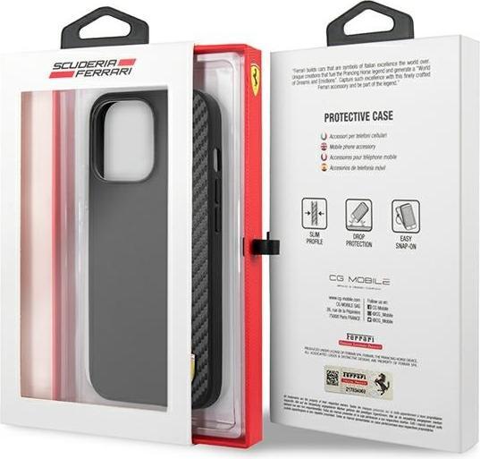 Produktbild Ferrari FESAXHCP13LBK iPhone 13 Pro/13 6,1" czarny/black hardcase On Track Carbon Stripe (Apple iPhone 13 Pro)
