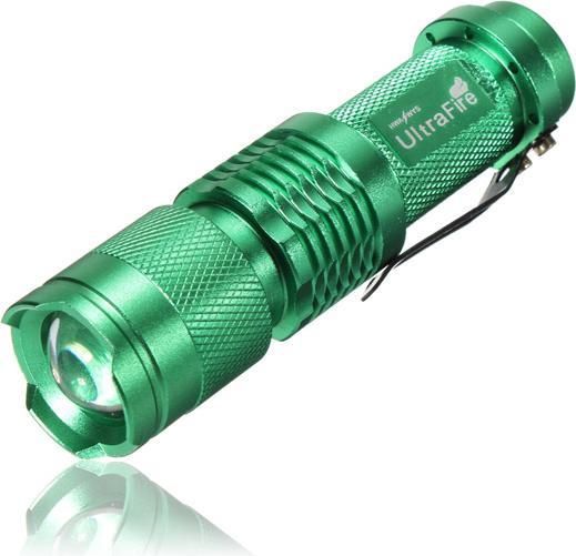 Image du produit JTI Lampe de poche à LED CREE Ultrafire - Vert (13.40 cm, 300 lm)