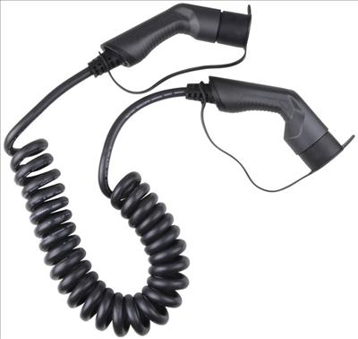 Actual product image EB Troller Electric car charging cable 5m 3L 11kW 16A spiral (Type 2, 11 kW, 16 A, 5 m)