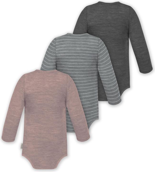 Produktbild Normani 3er Pack Baby Merino Body Langarm „Auckland" - 9375 (56)