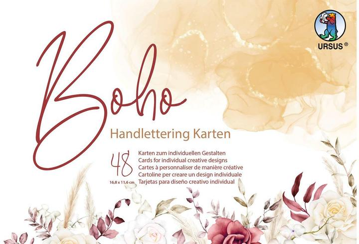 Produktbild Ursus Handlettering Karten Boho 48ST sortiert (300 g/m², 16 x)