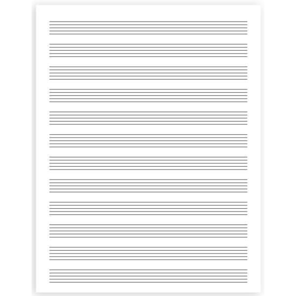 Actual product image Staufen Music notebook without guide lines Ruling N Music ruling DIN A4 without margin, 8 sheets (A4, Soft cover)