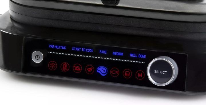 Immagine prodotto Domo Genius Grill elettrico a contatto Rivestimento antiaderente, con display Acciaio inox, nero (Spina UE)