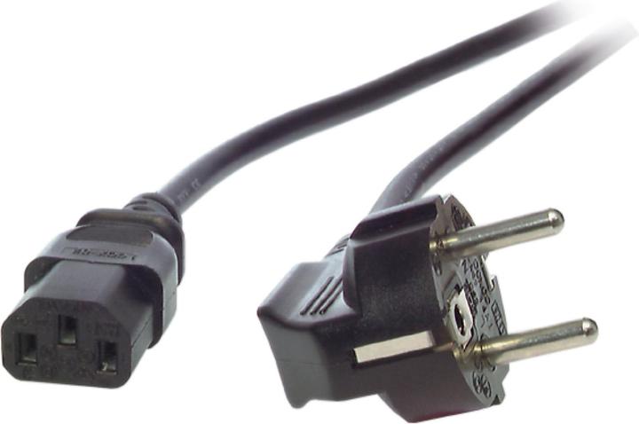 EFB Elektronik Netzleitung CEE 7/7 90°- C13 180° schwarz 3.0 m, 3 x 1.00 mm², 10 A / 250 V VDE geprü (3 m)