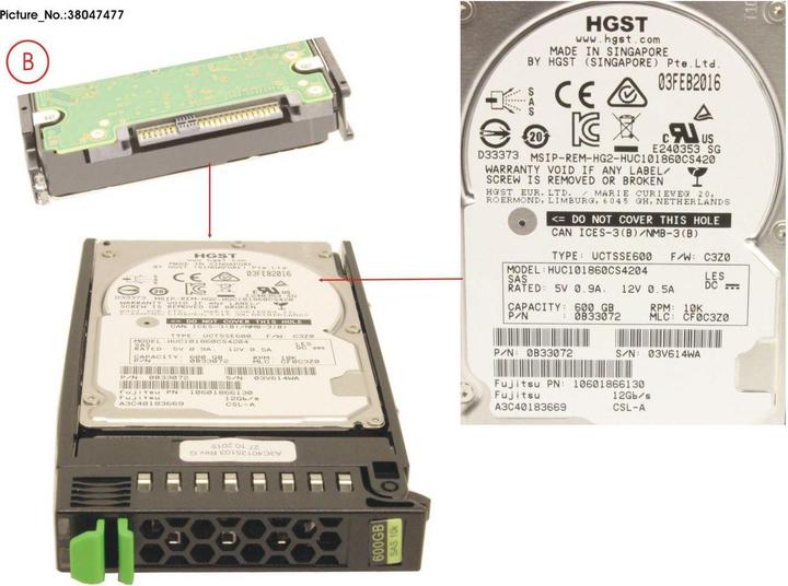 Produktbild CoreParts 600GB 2,5" SATA 10K RPM (0.60 TB, 2.5")