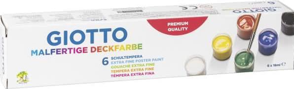 Actual product image Giotto Ready-to-paint opaque colour 6x18ml (Sorted, 18 ml)