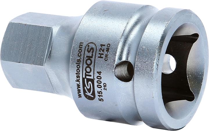 Actual product image KS Tools 3/4" power bit socket nut hexagonal socket (21 mm)