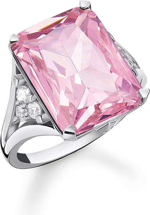 Immagine prodotto Thomas Sabo Anello con pietre bianche e rosa Argento (56, 925 Argento)