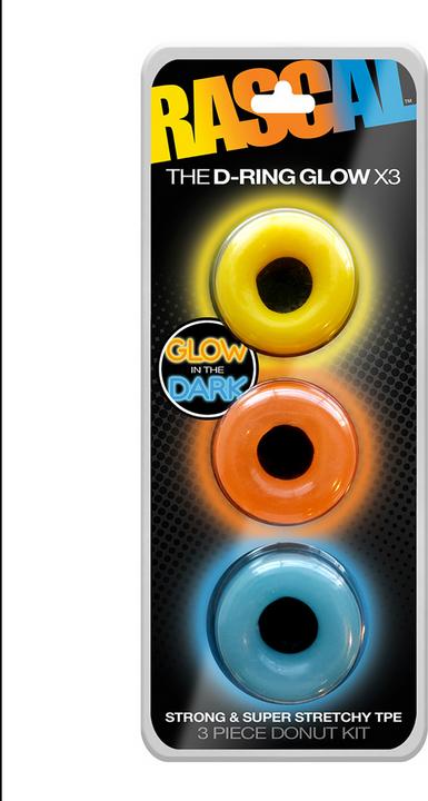 Immagine prodotto Pipedream Il D-Ring Glow - X3 - Glow in the dark (4.45 cm)