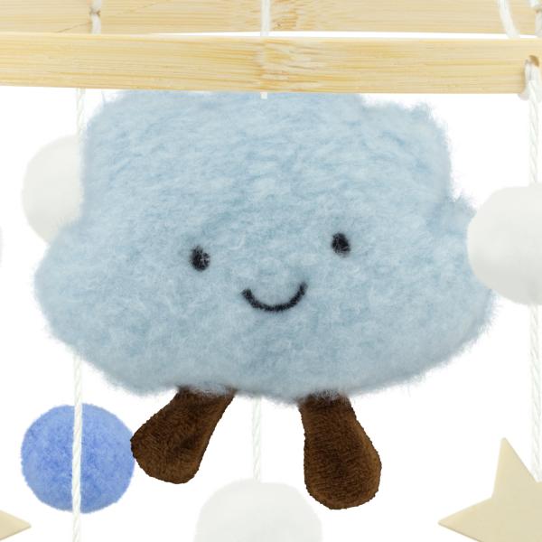 Immagine prodotto Ulysse Couleurs d'Enfance Grazioso dispositivo mobile in feltro: nuvola blu