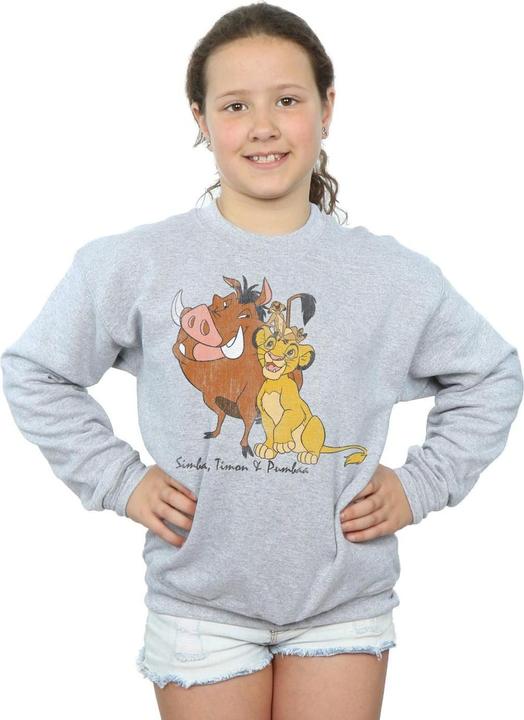 Produktbild Disney The Lion King Classic Simba Timon And Pumbaa Sweatshirt Mädchen (140, 146)