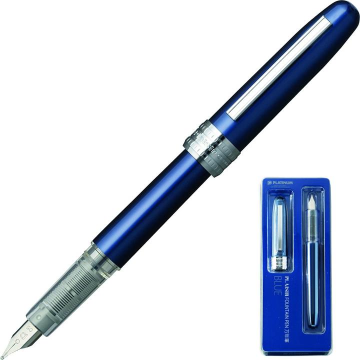 Actual product image Platinum Plaisir fountain pen, blister, blue (Blue)