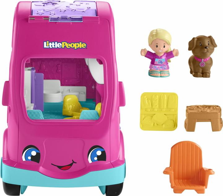 Immagine prodotto Fisher-Price Little People Barbie Little Dreamcamper playset con luci e suoni, 2 figure (85)