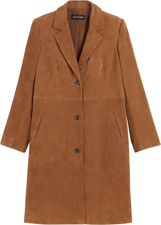 Actual product image Anne Weyburn Buttoned goatskin coat (46)