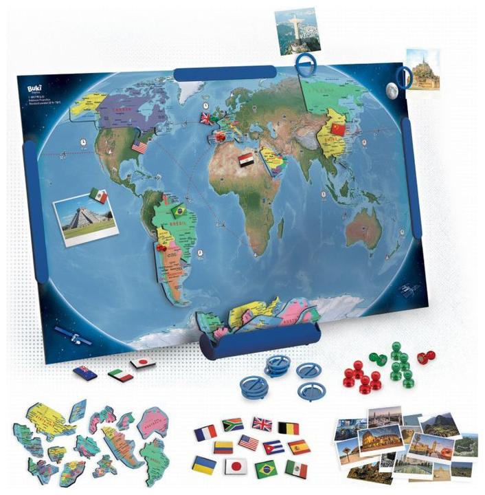 Image du produit Buki Carte du monde magnétique, (en anglais) (Anglais)