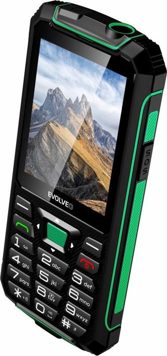 Immagine prodotto Evolveo StrongPhone W4, vodot??sn?? odoln? Telefono dual SIM,??erno-zelen? (2.80", 2 Mpx, 2G)