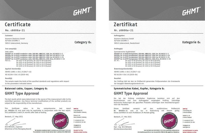 Immagine prodotto Digitus Cavo CAT6A U-FTP Raw Ins. 500m (U/FTP, CAT6a, 500 m)