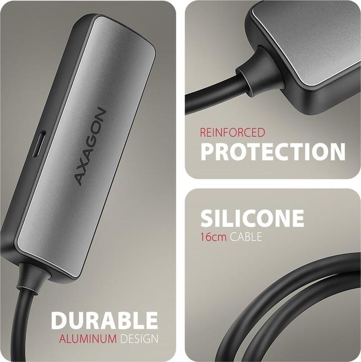Produktbild Axagon RVC-HI8KPD, USB-C -> HDMI 2.1 redukce / adaptér, 8K/60Hz, 4K/144Hz, HDR10+, PD100W (USB Typ-C, 7.90 cm)