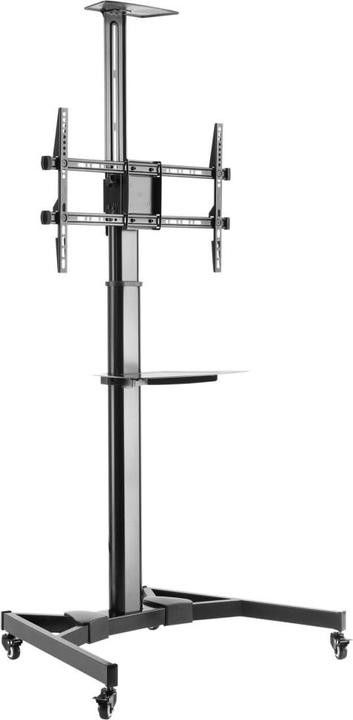 Actual product image Techly TV Trolley for LCD LED TV 37-70 inch 93-177 cm black with shelf (70", 50 kg)