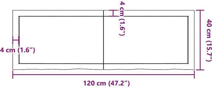 Actual product image VidaXL Saba (120 x 40 x 4 cm)
