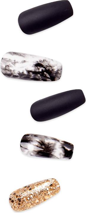 Actual product image Herba Kiss Voguish Nails - New York (Artificial nails, White, Black)