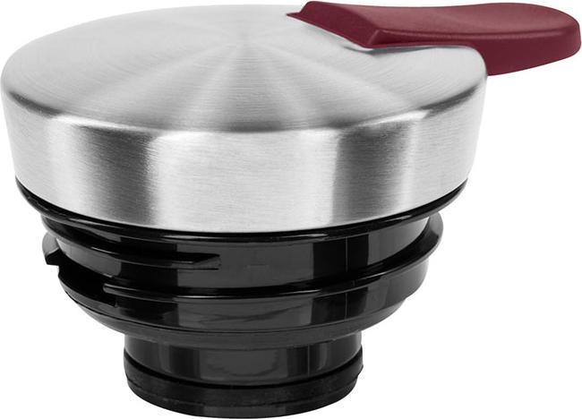 Actual product image Emsa Vacuum jug SOFT GRIP, 1.0 litre, stainless steel / wine red One-handed operation with quick-tip (1 l)